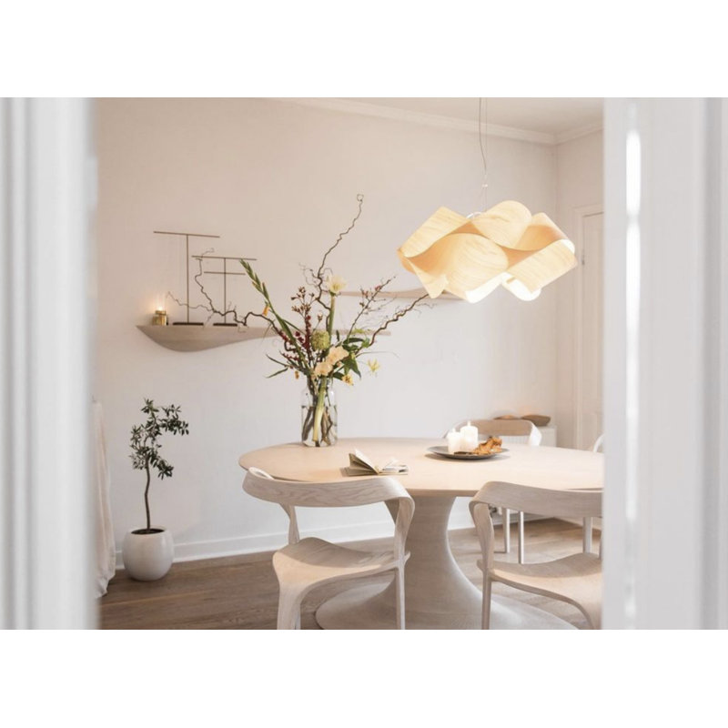 Swirl 1 - Light Pendant, Ivory White, Matte Black, E26