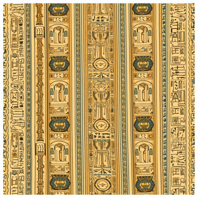 Egyptian Hieroglyphic Motif Shower Curtains Extra Long