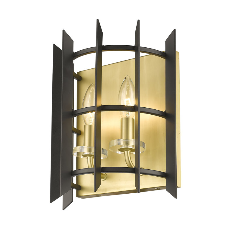Plafonnier encastré 2 lumières Bedgood, Laiton satiné