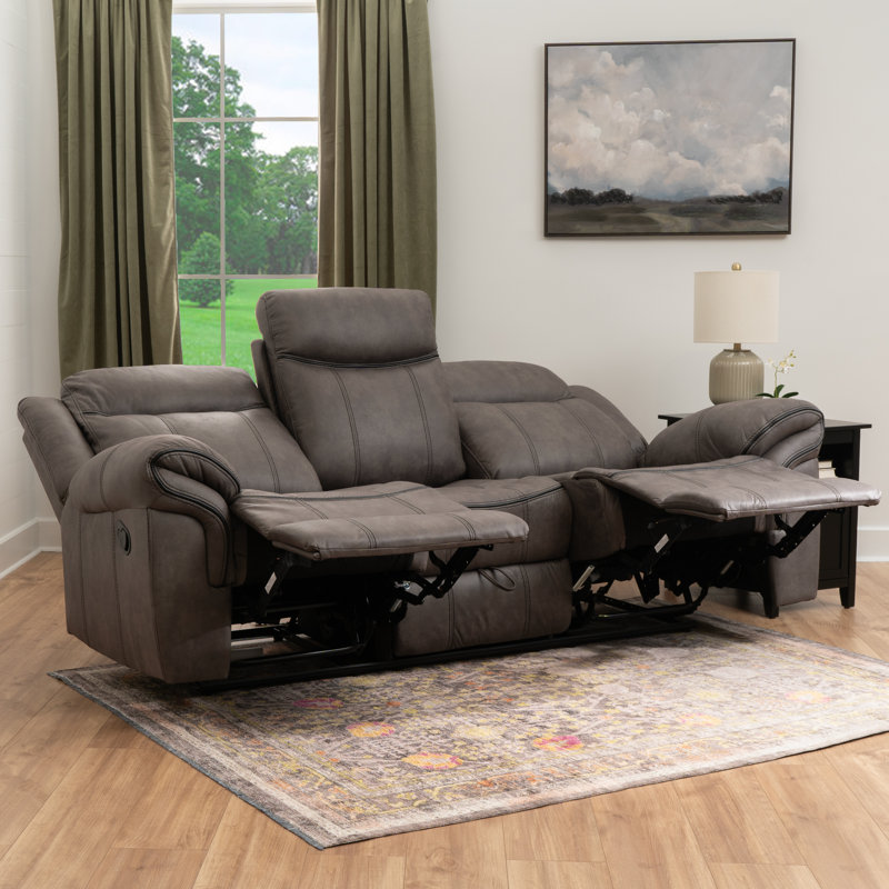 Precita Grey Manual Reclining Sofa