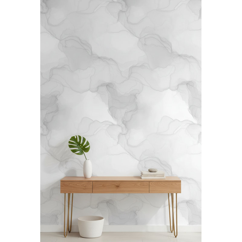 Abstract Marble Wallpaper Gray Removable Modern Wall