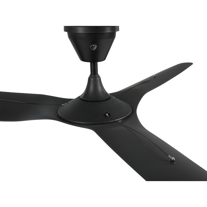 Ventilateur de plafond 60 po Haiku Coastal, 60", Noir avec pales noires