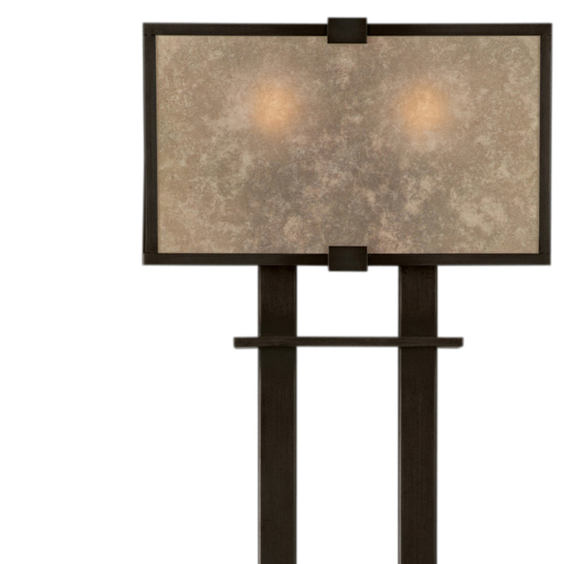 Singapore Moderne Flush Mounted Sconce, Brown Patinated Bronze