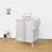 Large Capacity 110L Laundry Hamper With Lid, 2 White Cloth Basket For Clothes & Storage, Lid And Cards,