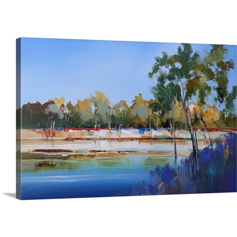 Reproduction d’art sur toile, "Late Night, The Murray 2" par Craig Trewin Penny, Toile tendue, H 24 po x l 36 po x P 1,25 po