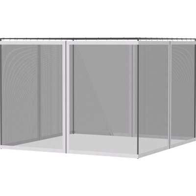 10' X 13' Patio Gazebo And Canopy Sidewall Replacement Netting, White. Guards Winged Debris. Straightforward Installation Method. Suits Different 10'X13' Versions. Composed