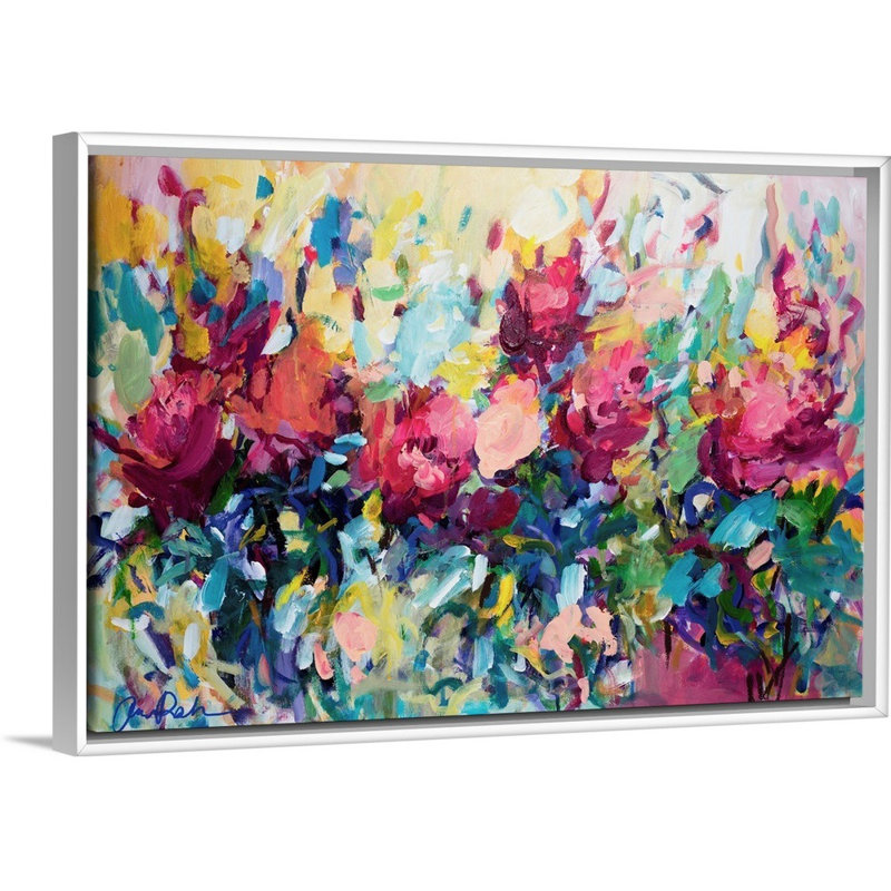 «The Garden at Naples» par Amira Rahim - reproduction d'art, Toile blanche encadrée, H 26 po x l 38 po x P 1,75 po