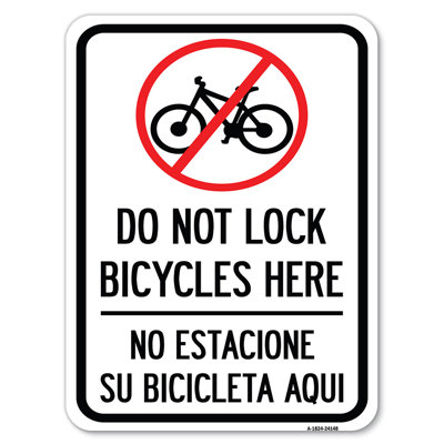 Ne pas verrouiller les vélos ici - sans estacione su bicicleta aqui (sans graphique de bicyclette) / 24148