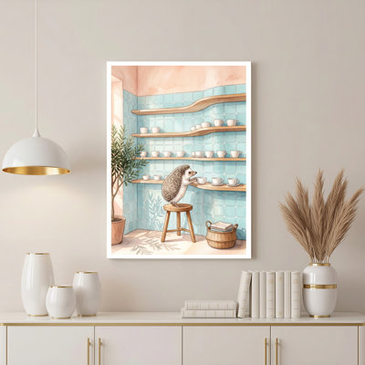 Art mural sur toile Gallery Wrap pour le salon, la chambre à coucher, le bureau ou le vestibule - Décoration murale décorative avec cuisine hérisson