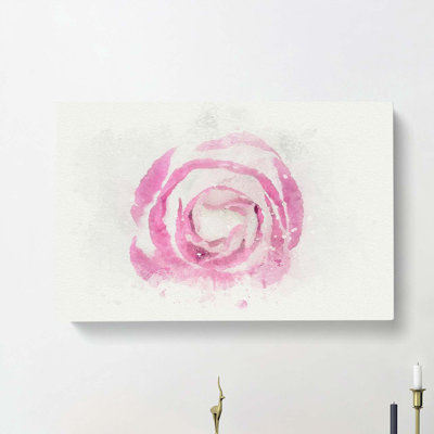 Pink Lisianthus Flower In Abstract - Wrapped Canvas Print
