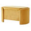 Banc de rangement en velours jaune moutarde Treva