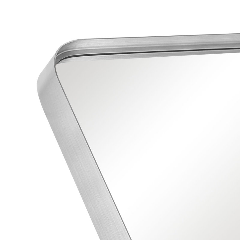 Miroir de salle de bain Morelock, Argent, 50 po x 32 po