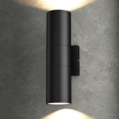 Outdoor Wall Lights , Integrated Led Cylinder Up Down 12W 2700K Modern Aluminum Light, Waterproof Exterior Light For Porch Patio Door