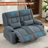 Recliner Loveseat With Cup Holders And Side Pocket For Living Room-1536845417