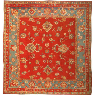 Tapis carré irlandais antique Donegal