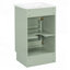 Meuble-lavabo de 18 po avec lavabo, porte à fermeture douce et tablette réglable pour un rangement et une durabilité optimaux-129184299
