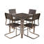 Ensemble 5 pièces de table en bois et 4 chaises, ensemble de mobilier de table à manger moderne pour la maison, la cuisine, la salle à manger, la table et la chaise