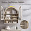 Armoire murale de salle de bain de 23,62 po de largeur avec tablettes réglables et portes en verre acrylique (ensemble de 2), armoire de rangement murale au-dessus de la toilette pour la salle de lavage, la cuisine et le salon-431544172-420788774