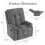 Fauteuil inclinable moderne rembourré avec coussins moelleux et accoudoirs rembourrés-1395358329