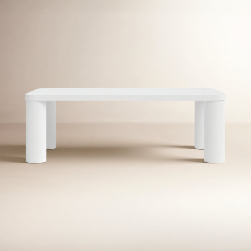 Table basse Patricio, H 16,14 po x L 48,03 po x l 25,98 po, Blanc