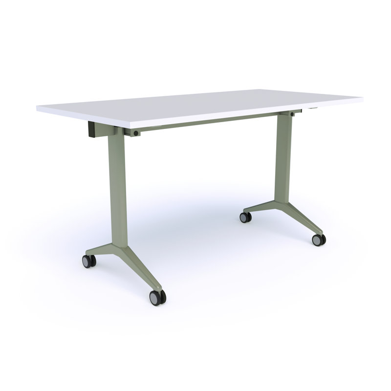 Mobius Training Table with Casters, White, 29" H x 60" L x 30" W
