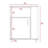Lower Microwave Pantry 29" H, Single Door Cabinet, One Open Shelf, Three Side Shelves-1357648068
