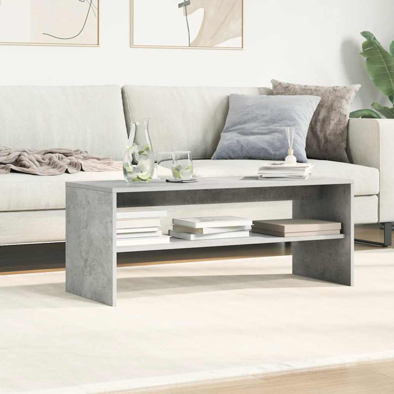 Meuble télé vidaXL, Gris béton, 39,37 po
