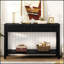 Console en placage de frêne de style moderne, conception rayée, convient au vestibule, au couloir, au vestibule, au salon, au bureau-866975517