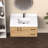36" Modern White Quartz Stone Rectangular Bathroom Vanity Top With Sink