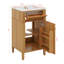 20 Inch Bathroom Vanity With Ceramic Sink Set Combo,Modern Rustic Style Adjustable Shelf Tilt-Out Drawer