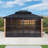 PURPLE LEAF 12' W x 14' D Patio Hardtop Gazebo Double Top Outdoor Screen House Aluminum Solarium Backyard Sun Room