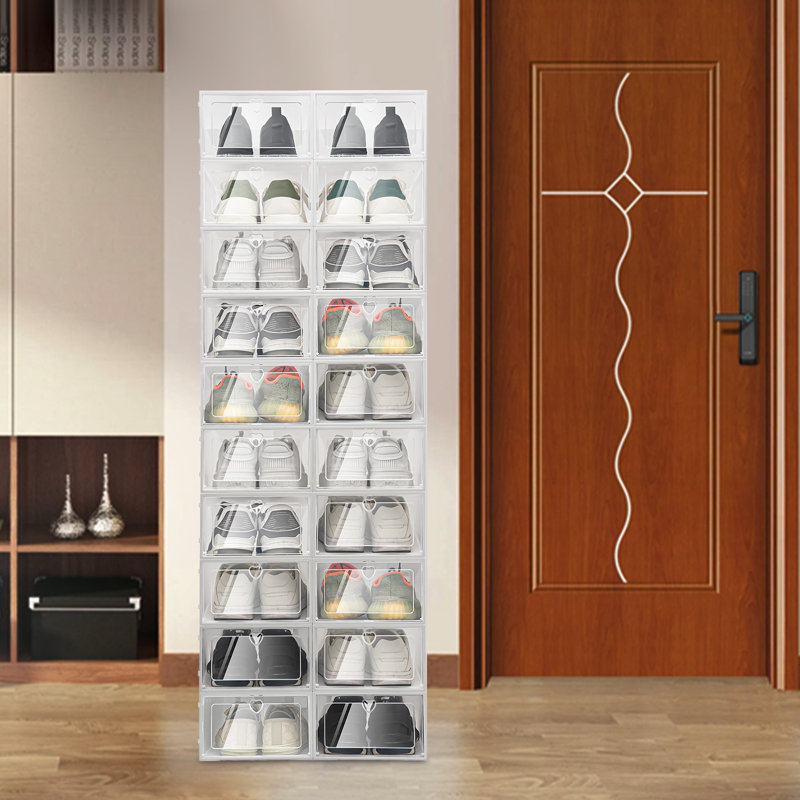 Boîte à chaussures 20PCS Range-chaussures en plastique transparent