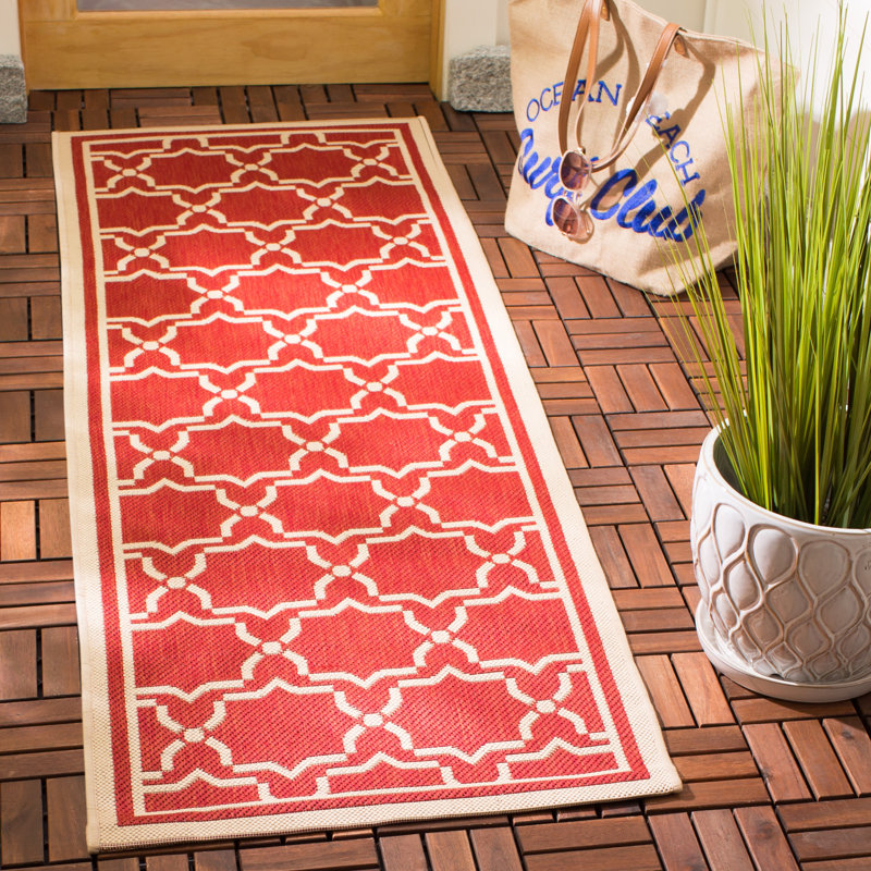 Dirks Performance Geometric Indoor/Outdoor Area Rug, Runner 2'3" x 6'7"