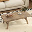 Table basse en bois massif de 43,3 po de largeur avec mortaise et conception Tenon