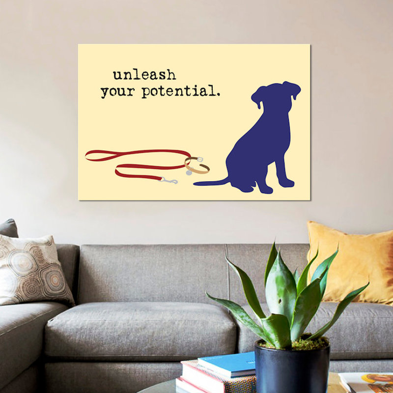 «Unleash Your Potentiel», impression sur toile, H 26 po x l 40 po x P 1,5 po, Toile tendue, Pas de tapis