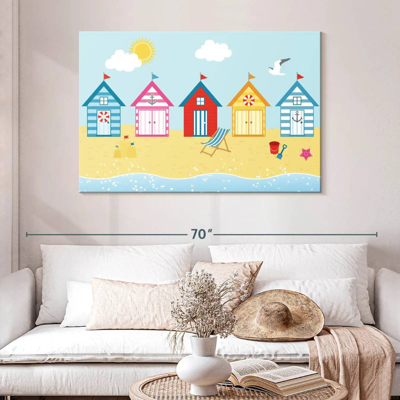 Cartoon Aydelis Huts, 32" H x 48" W