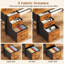 Bureau d'ordinateur en L avec huche et 3 tiroirs, bureau convertible 94,5 po-749878336