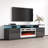 Genoveva 71" Modern TV Stand with Electric Fireplace, High Gloss Finish, Media Storage-668799342