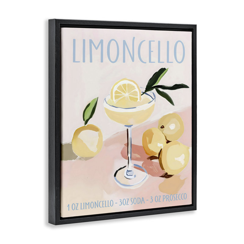 Cadre flottant Limoncello, 31 x 25, Cadre flottant noir de jais