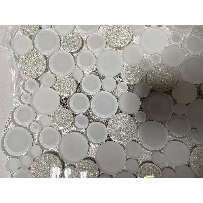 11.6"X11.6" Sparkly Glass And Stone Mosaic Tile