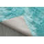 Tapis turquoise touffeté à la main-1005867003