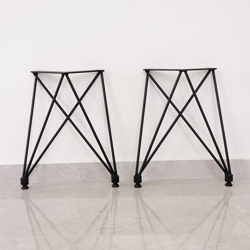 Benita Table Leg, Black, 45cm H x 40cm W x 1cm D