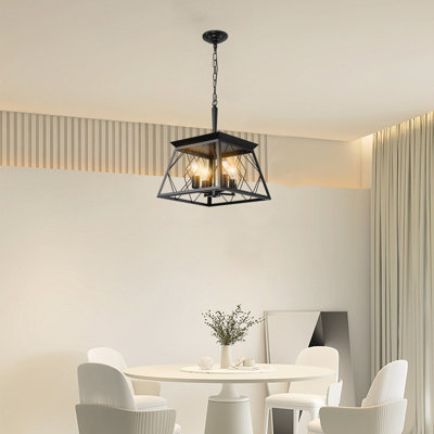 4-Light Farmhouse Chandeliers For Dining Room
