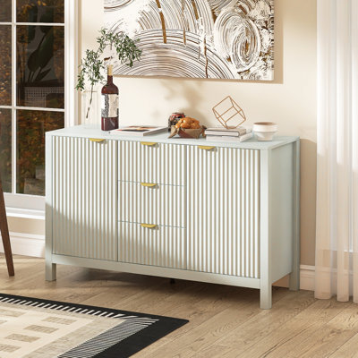 47.2" Sideboard With 3 Adjustable Shelves, 3 Drawers by Mercer41