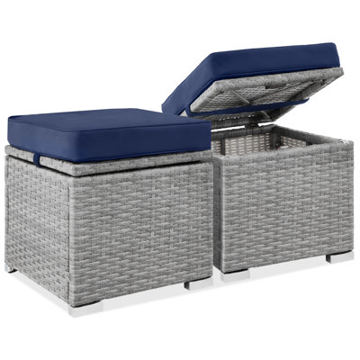 Adnand Metal Outdoor Ottoman