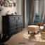 Armoire d'appoint en bois manufacturé noir massif