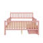 Lit plateforme double en bois avec garde-corps double et double compartiment de rangement-447378710-447378711