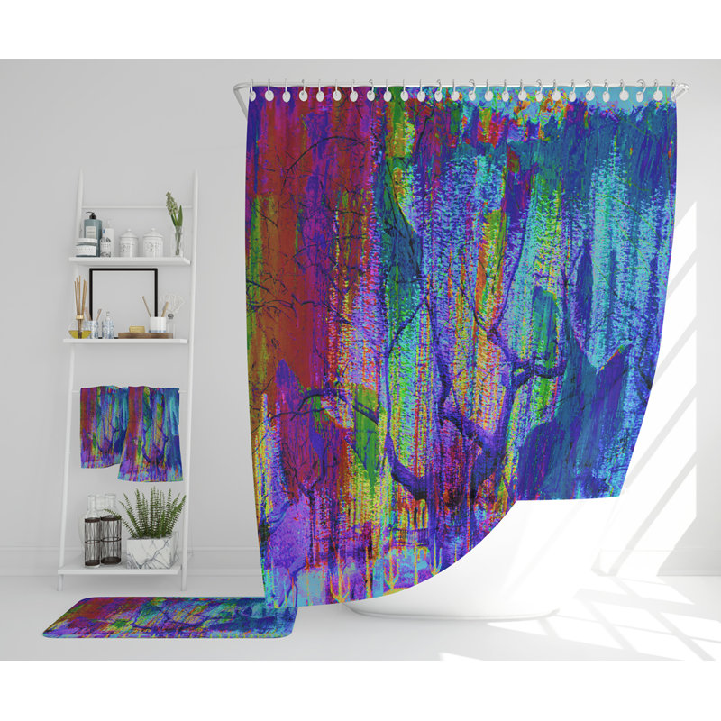 Nayleah Polyester Shower Curtain Set