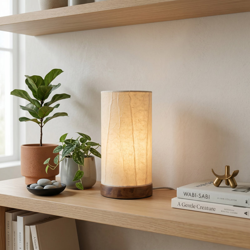 Lampe de table 9" paper glacier Nisha