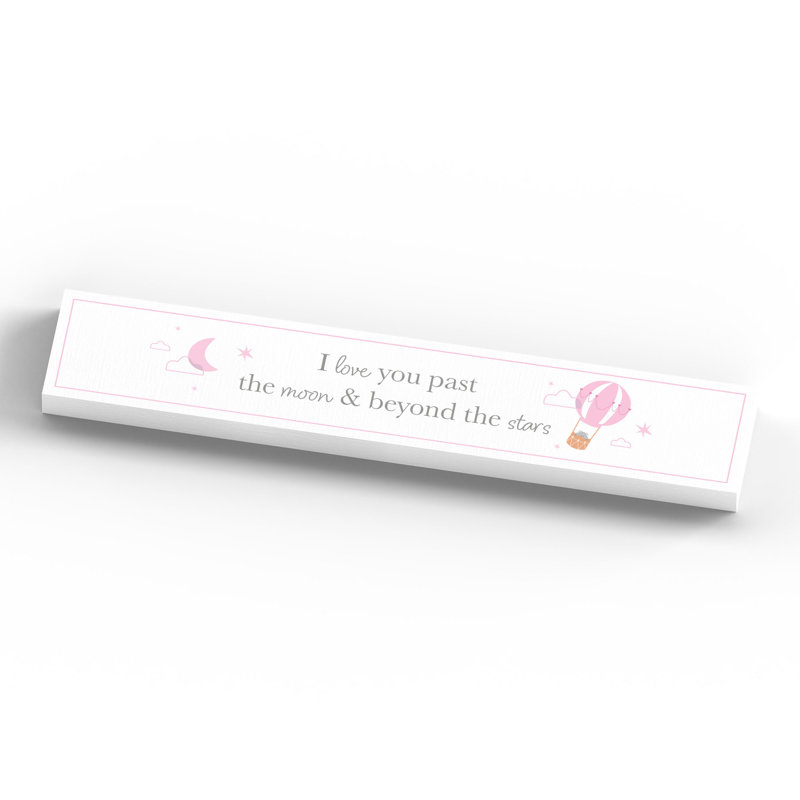 Verica Text & Numbers Letter Block, White/Pink